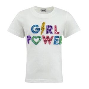 Lola & the boys CRYSTAL GIRL POWER T-SHIRT